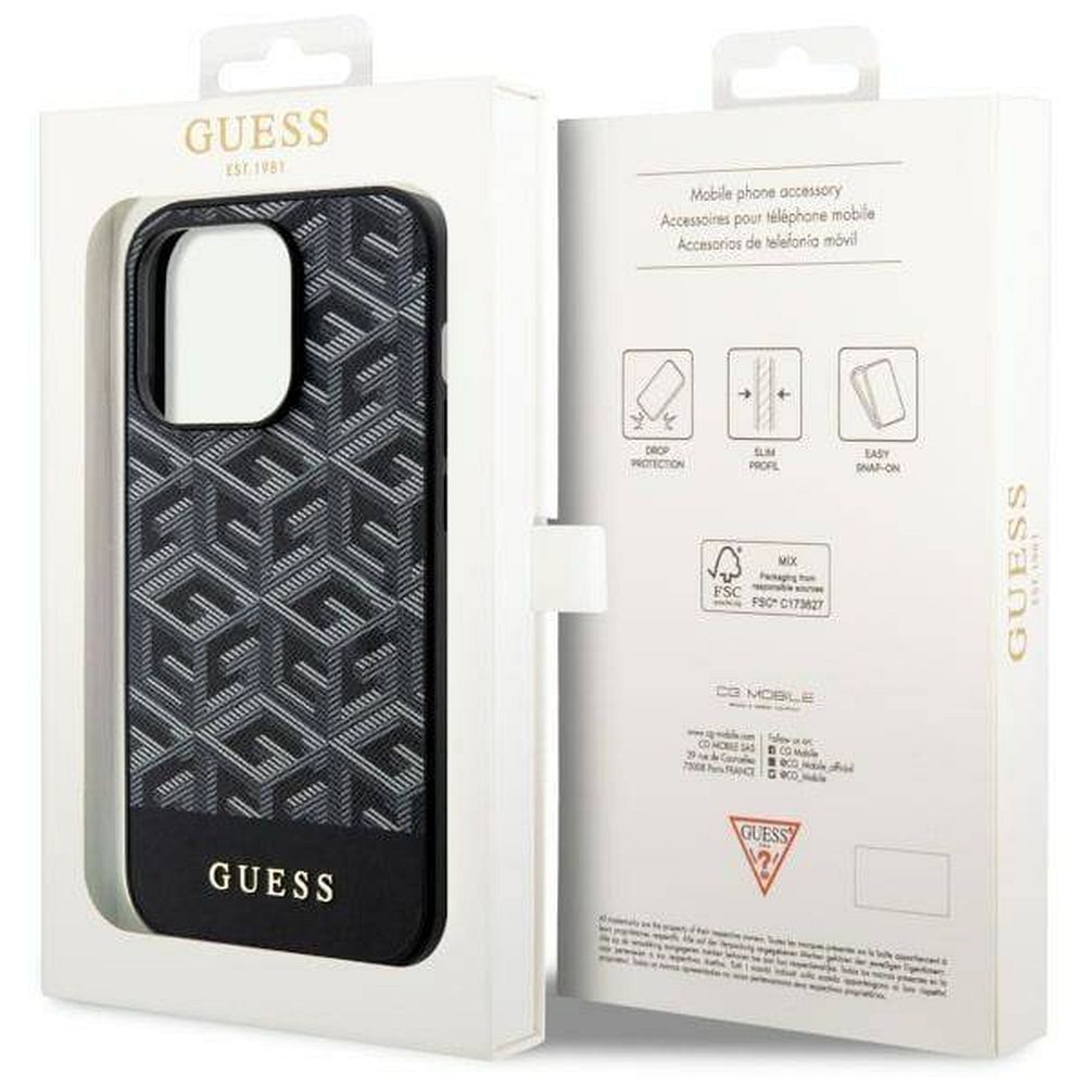 GUESS case for IPHONE 14 Pro GUHMP14LHGCFSEK (MAG GCUBE) black