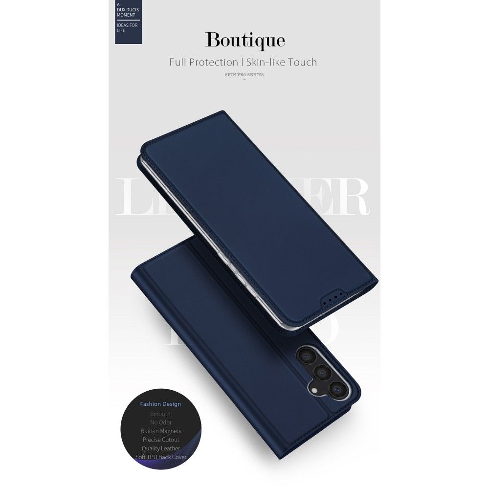 DUX DUCIS wallet case SKIN PRO for SAMSUNG S24 blue