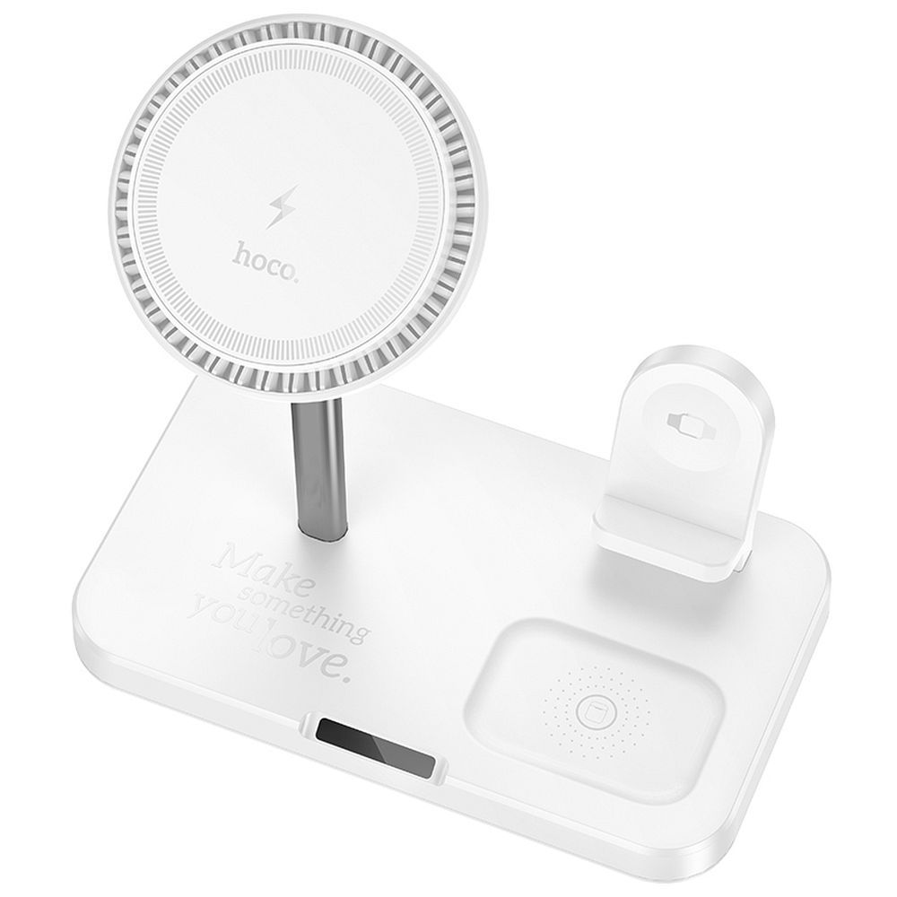 HOCO wireless charger 3in1 compatible with Apple Watch 3A 15W CQ12 white