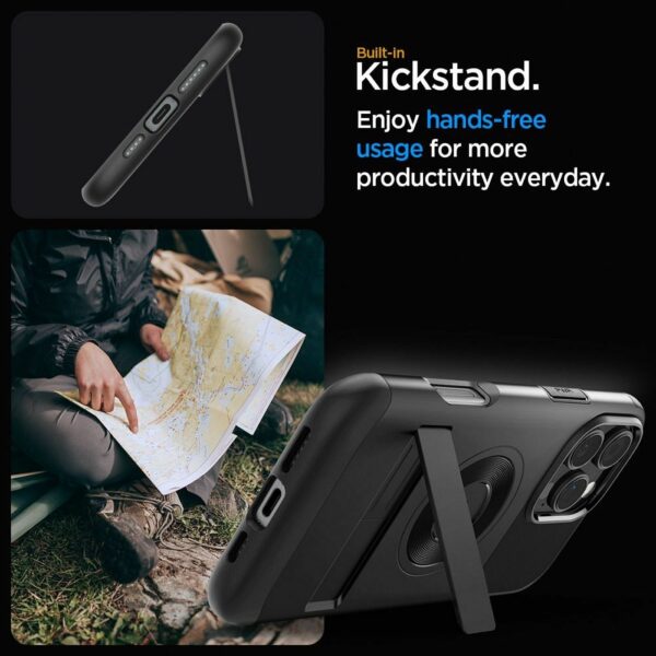 SPIGEN case SLIM ARMOR MAG compatible with MagSafe for IPHONE 16 Pro black