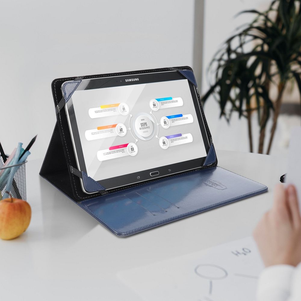 BLUN universal case for tablets 8" (UNT) blue