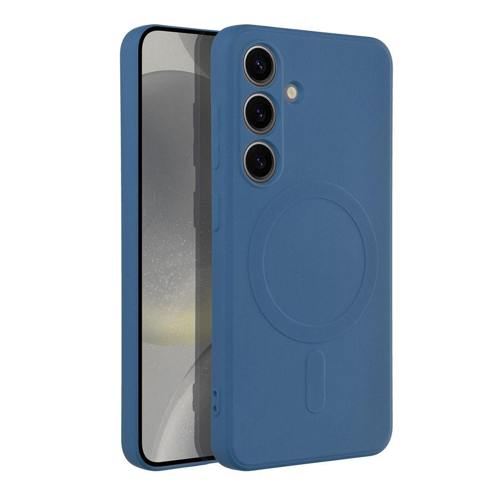 SILICONE MAG COVER case compatible with MagSafe for SAMSUNG S24 blue