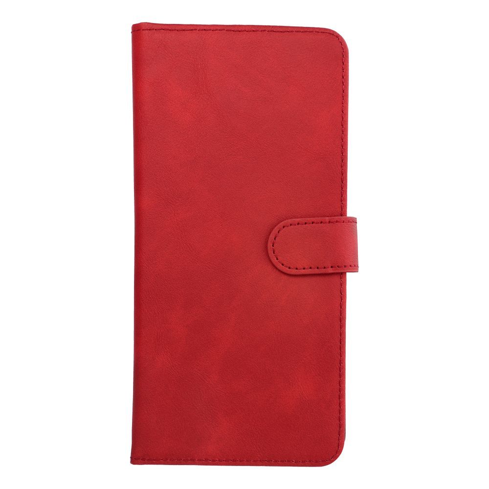 Universal book case COMMON size S for IPHONE 12 / 13 / SAMSUNG S6 / A5 2016 / XCOVER 4 / S22 / HUAWEI P8 2017 red