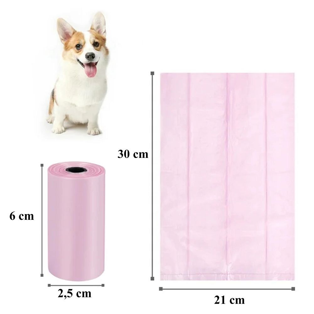 145fbd00ec1adfcf089efc59096f3a0e Plastic bags for dog excrement STRONG 8 rolls 120 pcs RC-K-778 pink