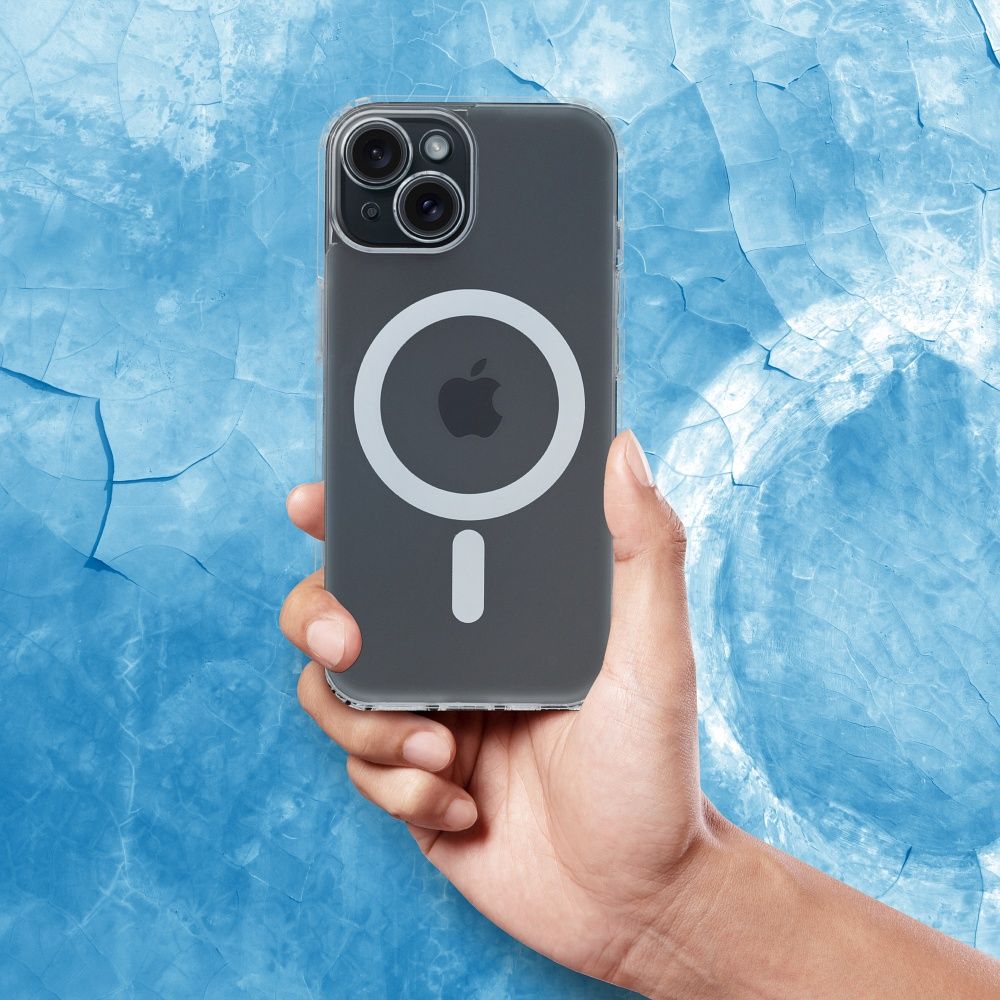 FROST MAG COVER case with camera protection compatible with MagSafe for IPHONE 16 Pro transparent