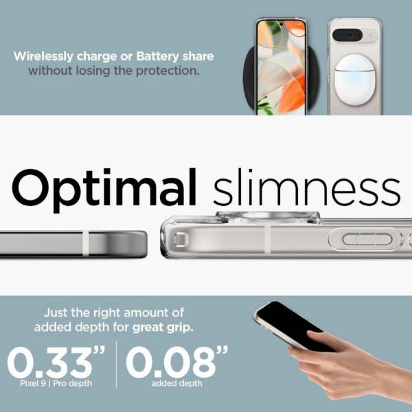 SPIGEN case ULTRA HYBRID for GOOGLE Pixel 9 / 9 Pro crystal clear
