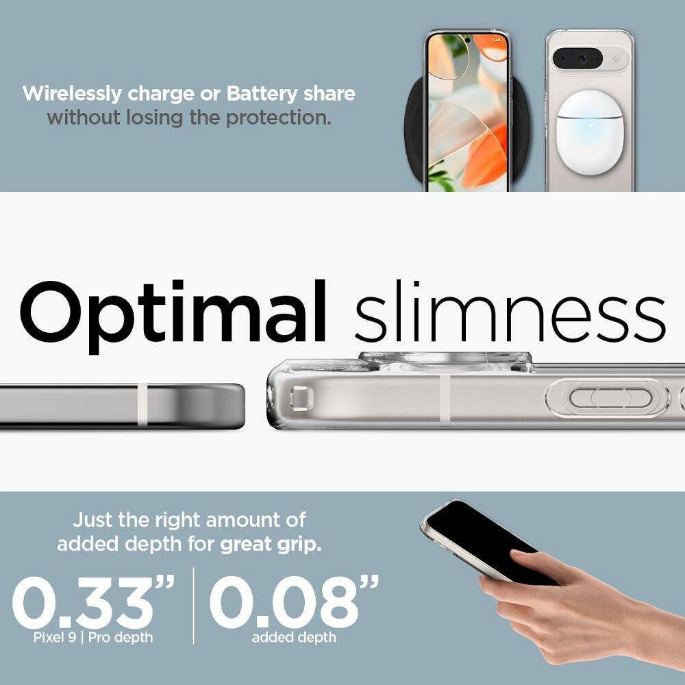 SPIGEN case ULTRA HYBRID for GOOGLE Pixel 9 / 9 Pro crystal clear