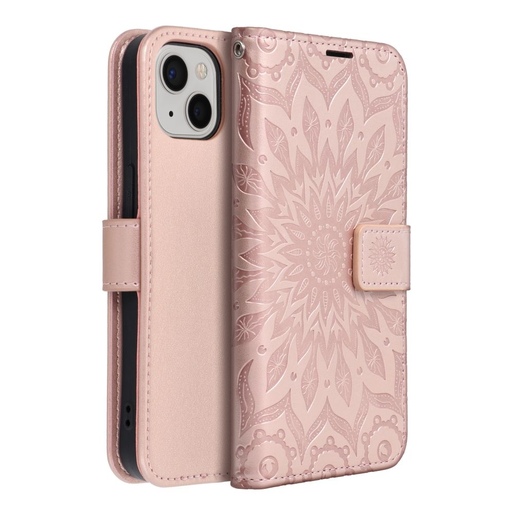 MEZZO Book case for IPHONE 13 mandala rose gold