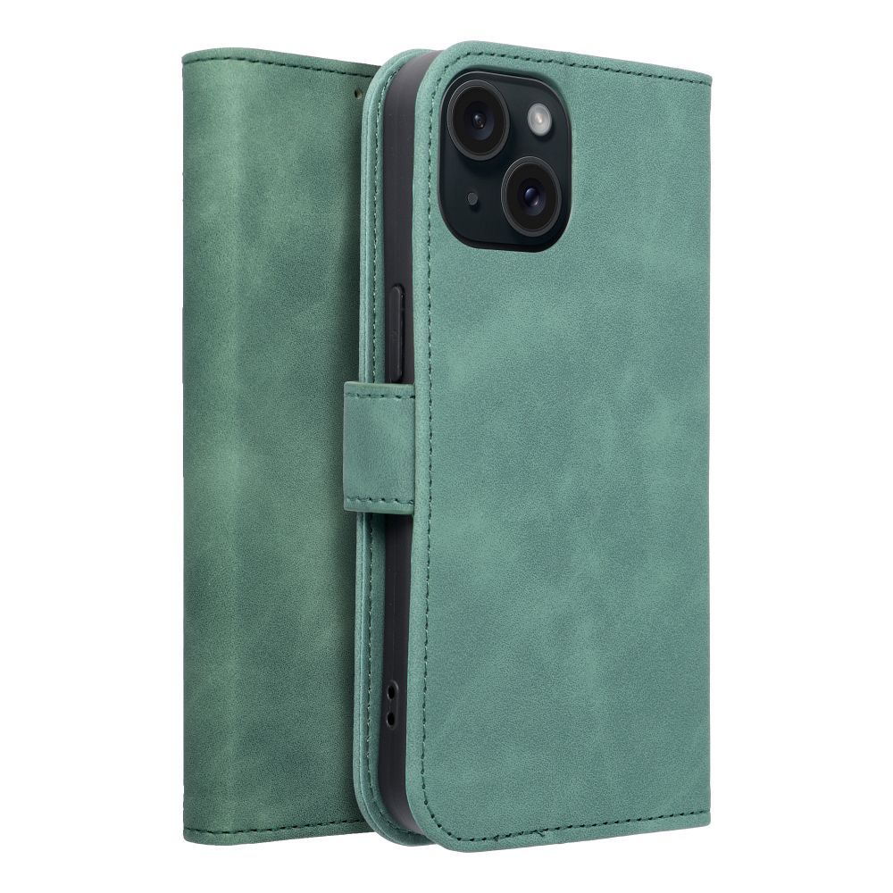 153286055e5a242b3745df854fa27f2f TENDER Book Case for IPHONE 15 green