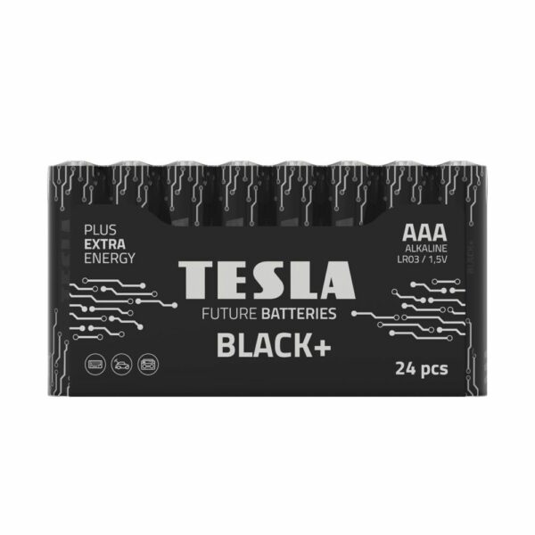 TESLA alkaline battery R3 (AAA) BLACK+ [24x30] 24 pcs