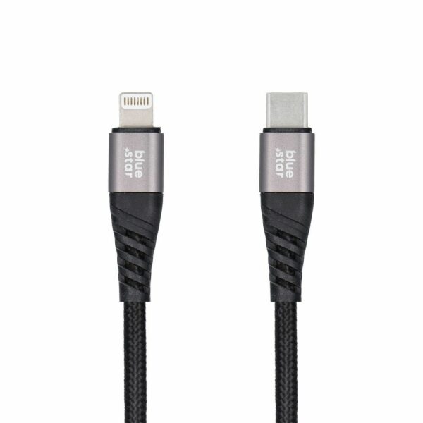 BLUE STAR braided cable 2,4A Type C to Lightning TFK-DC-003 1,2 m black
