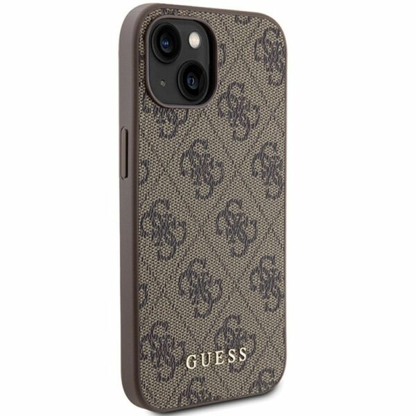GUESS case for IPHONE 15 GUHCP15SG4GFBR (4G Metal Logo) brown
