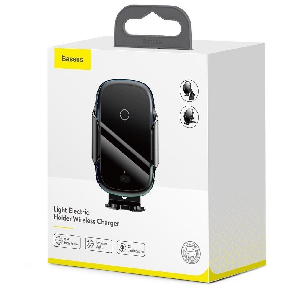 162a779d37396f22ab3cd7dfec0fd6bf BASEUS car holder with wireless charging automatic for air vent / windshield / console 15W WXHW03-01 silver
