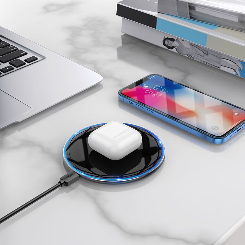 HOCO wireless charger with light 2A 15W CW6 Pro black