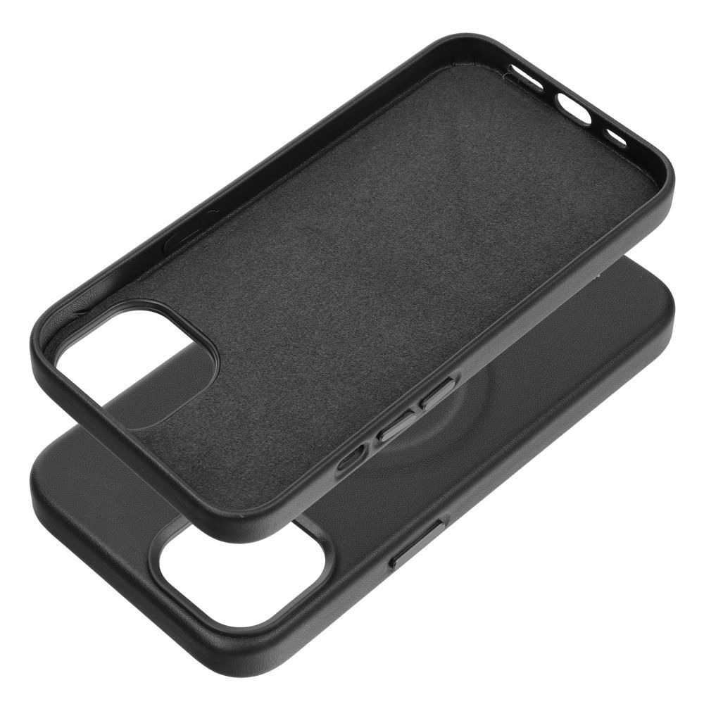 ROAR case LEATHER MAG compatible with MagSafe for IPHONE 15 Plus black