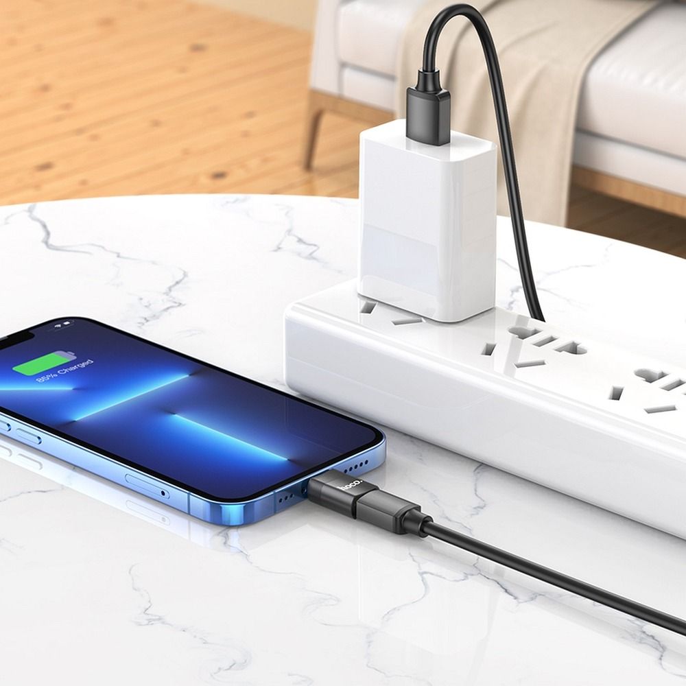 HOCO adaptor from Type C (female) to Lightning 8-pin UA17 black