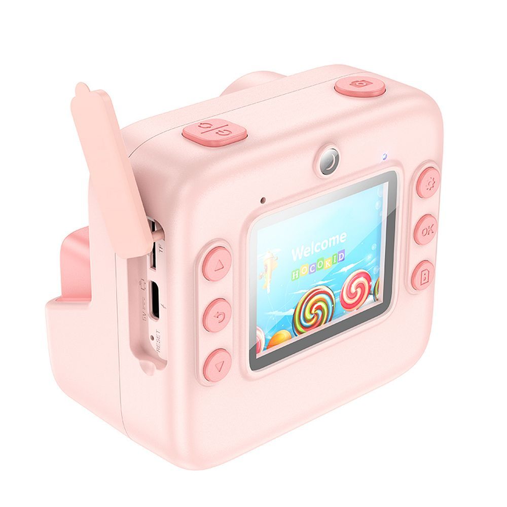 Digital kids camera with printer Hoco 1MP 2,0" HD Ready DV200 pink