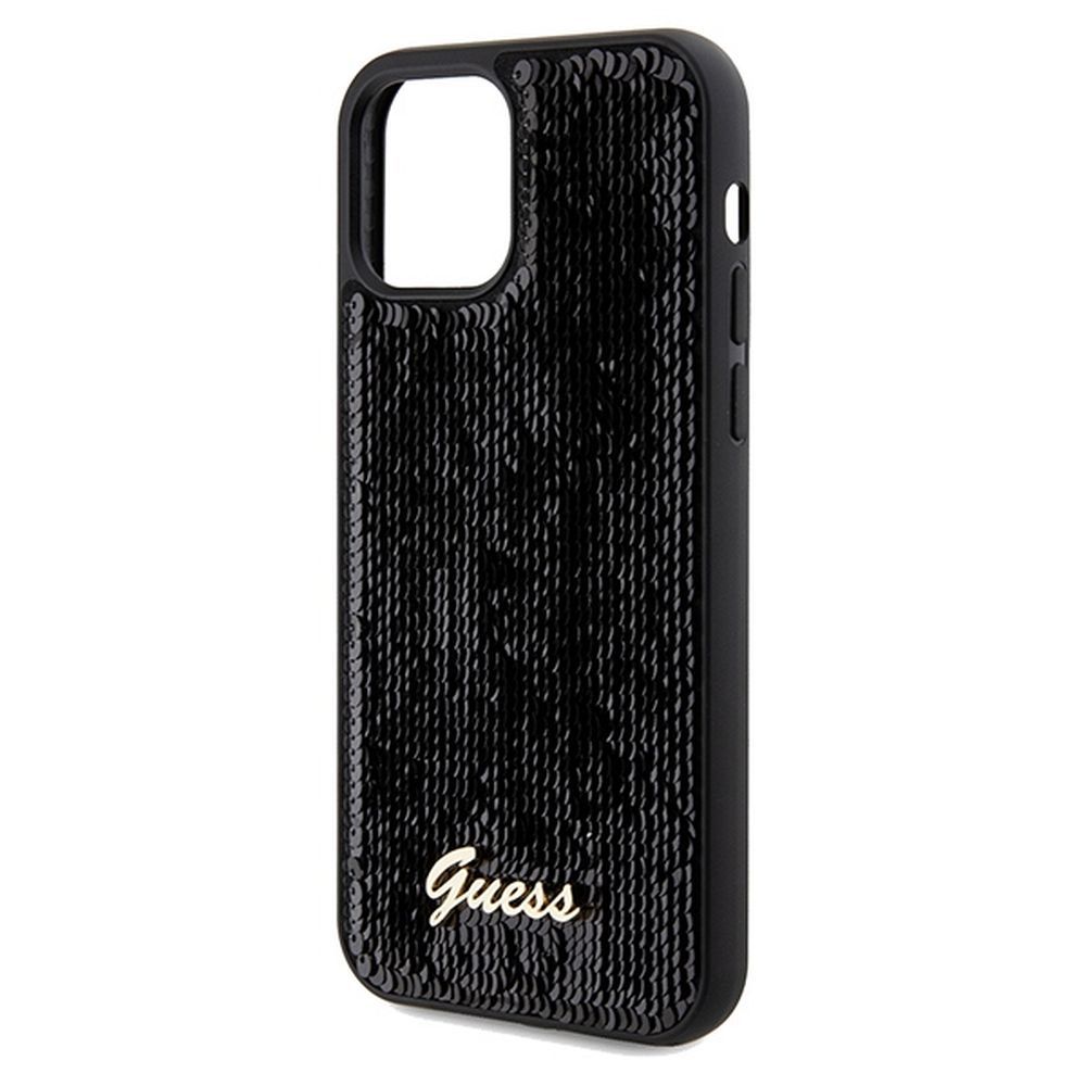 GUESS case for IPHONE 12 / 12 Pro GUHCP12MPSFDGSK (Sequin Script Metal) black