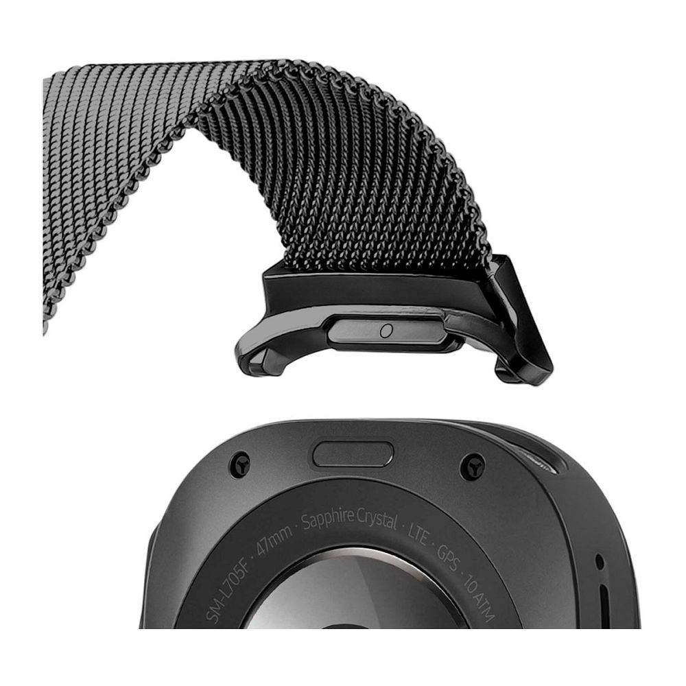 DUX DUCIS strap MILANESE stainless steel magnetic 47 mm black