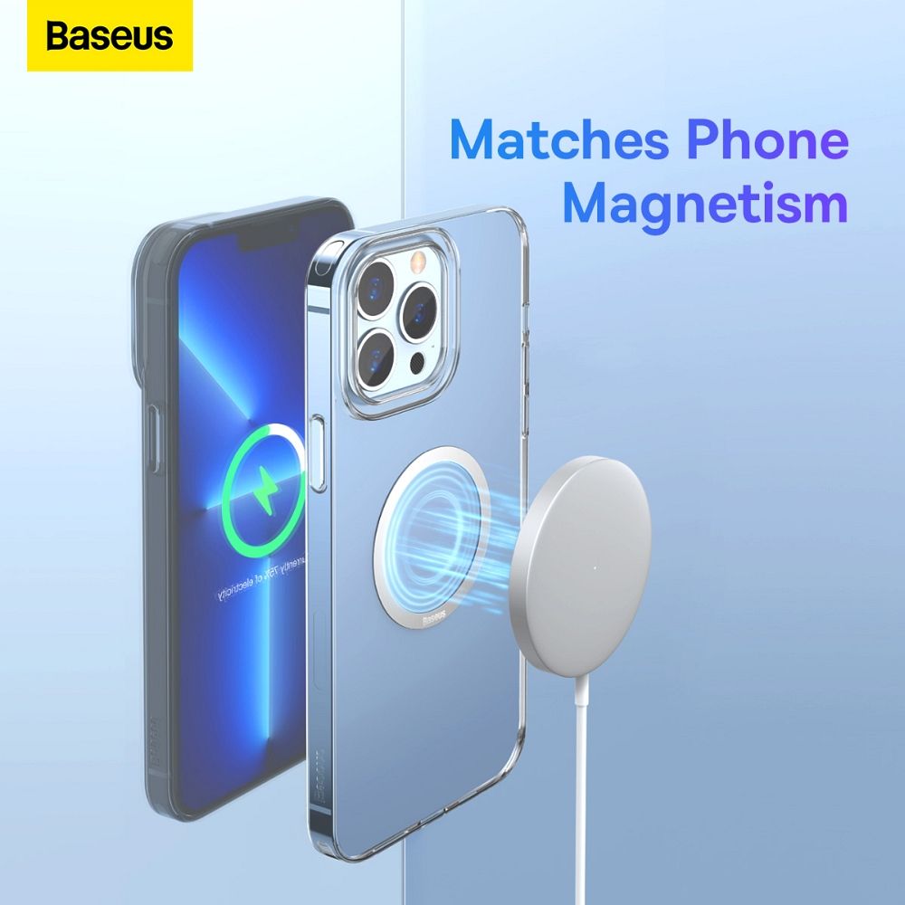 BASEUS universal round plate compatible with MagSafe PCCH000012 2 pcs silver