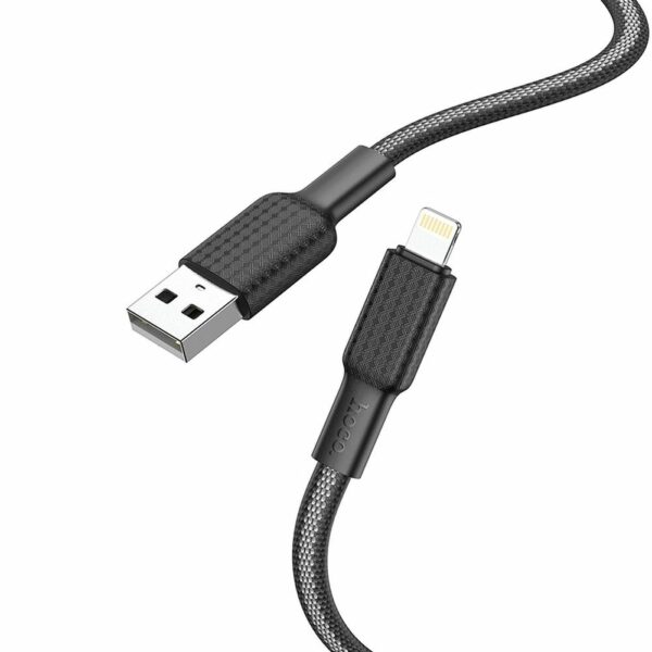 HOCO cable USB A to Lightning 2,4A X69 1 m black white