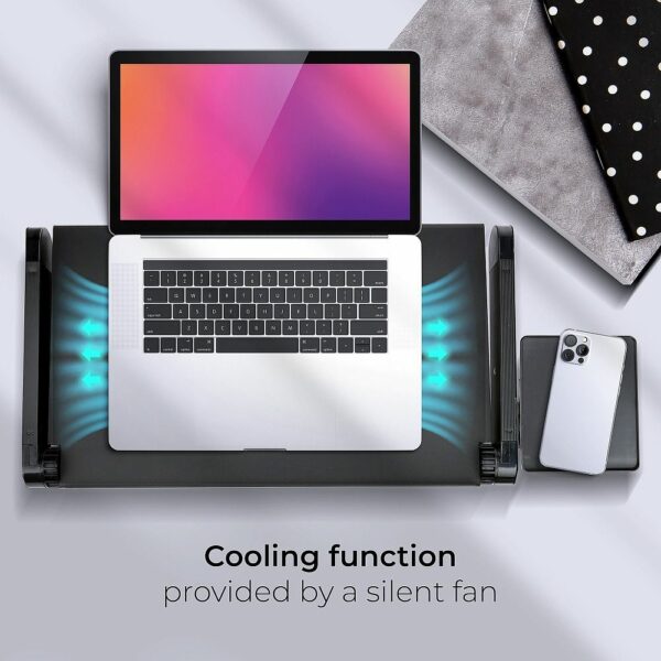 Desk for laptop uniwersal adjustable with cooling YL-803 black
