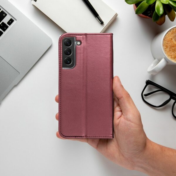 SMART MAGNETO Book case for SAMSUNG S24 FE burgundy