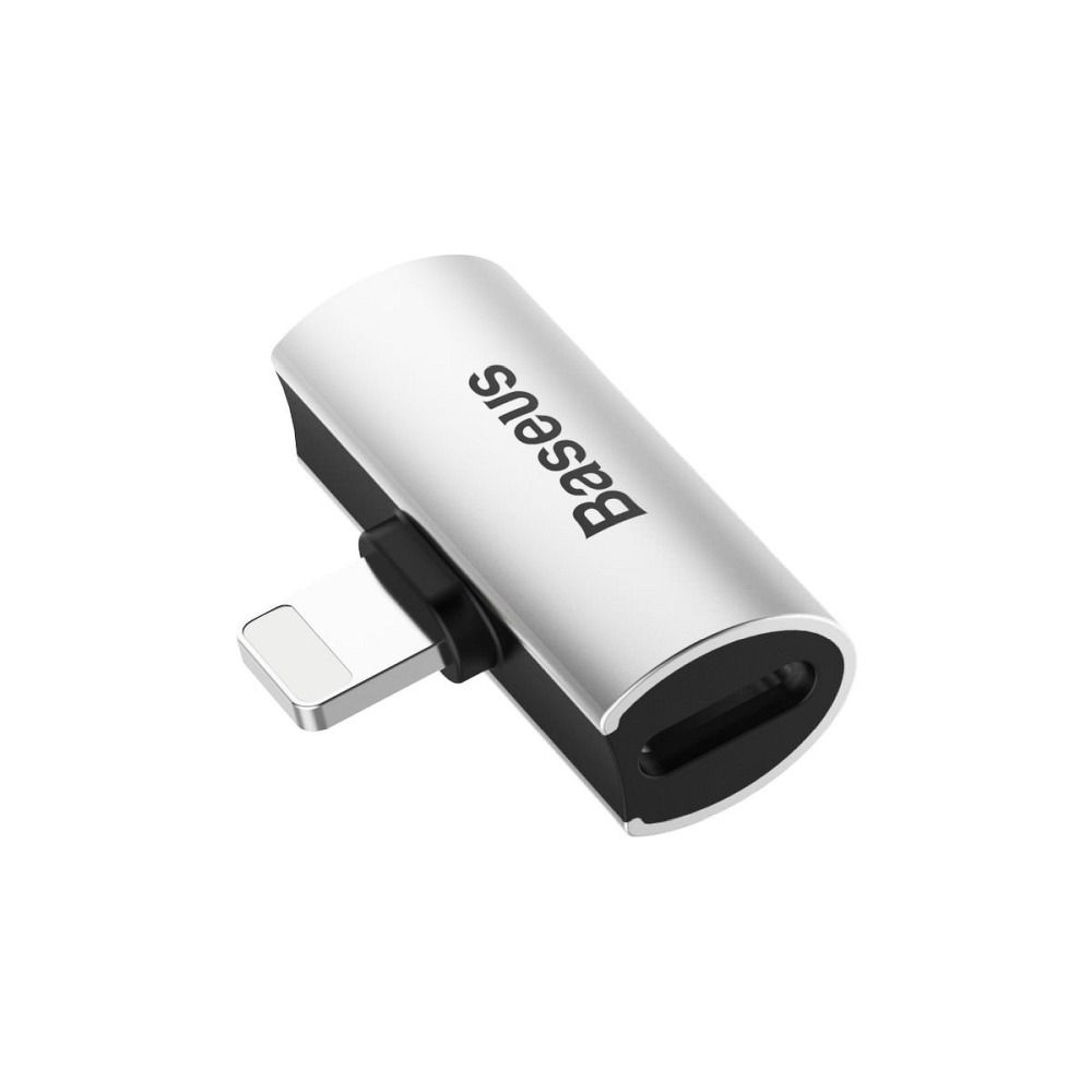 181f81b19ba68ed02219fa64c3c0eeef BASEUS adapter 2in1 Lightning to 2 x Lightning CAL46-S1 silver black