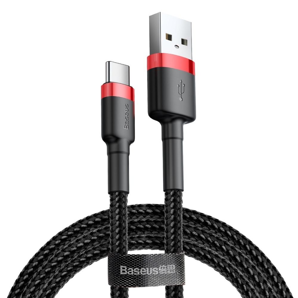 1868fa8f0ee45db50771c83cf7b93b97 BASEUS cable USB Cafule to Type C 3A CATKLF-B91 1m 1 metr Red-Black