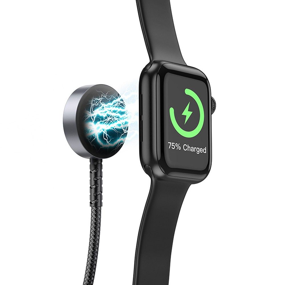 EOL HOCO wireless charger 2in1 Type C for Apple Watch + charging cable Lightning PD QC 3A CW54 1,2 m black