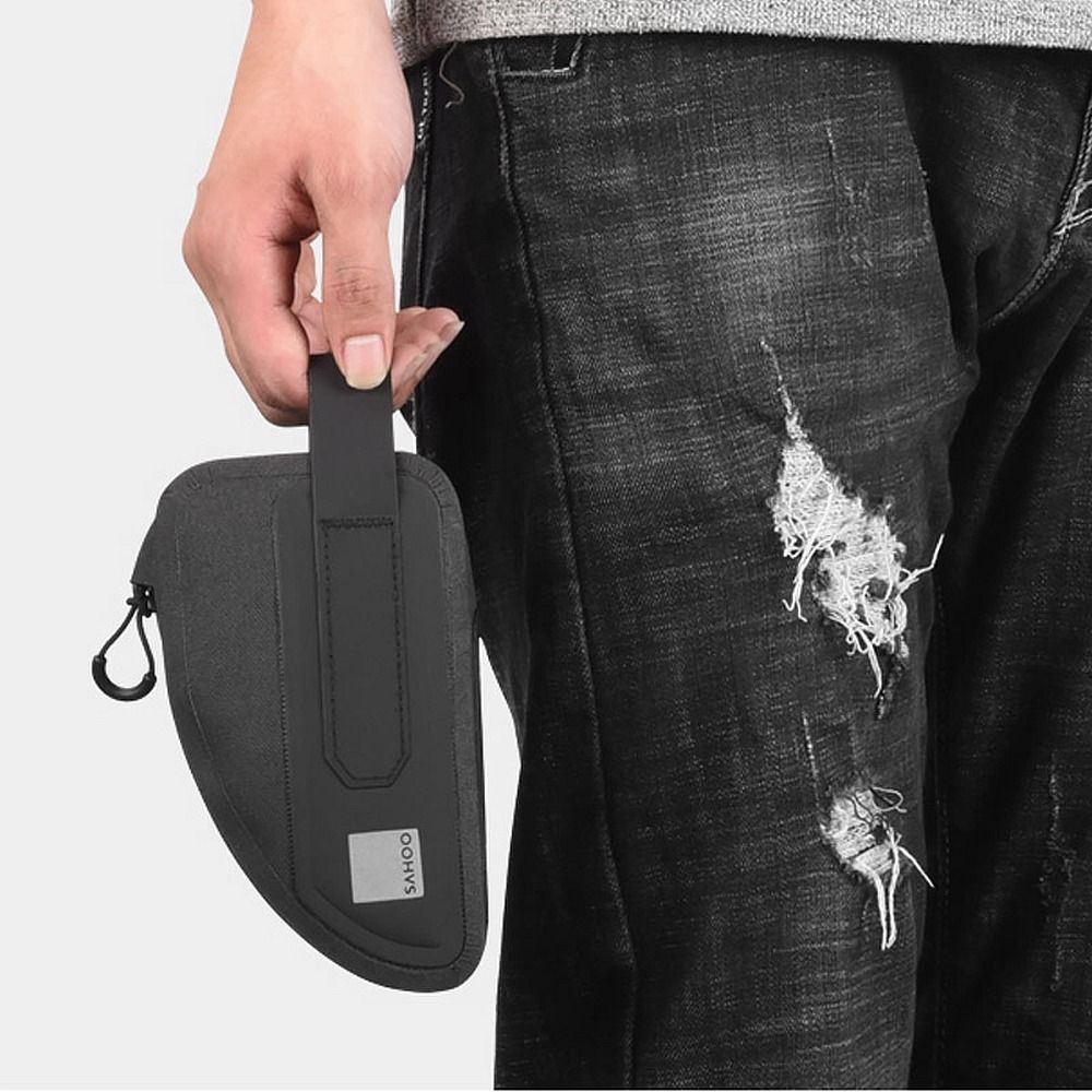 189e2882503c3777693f3d01ebfe3b49 SAHOO bike bag on the bicycle frame with zip 0,3L 122035 black