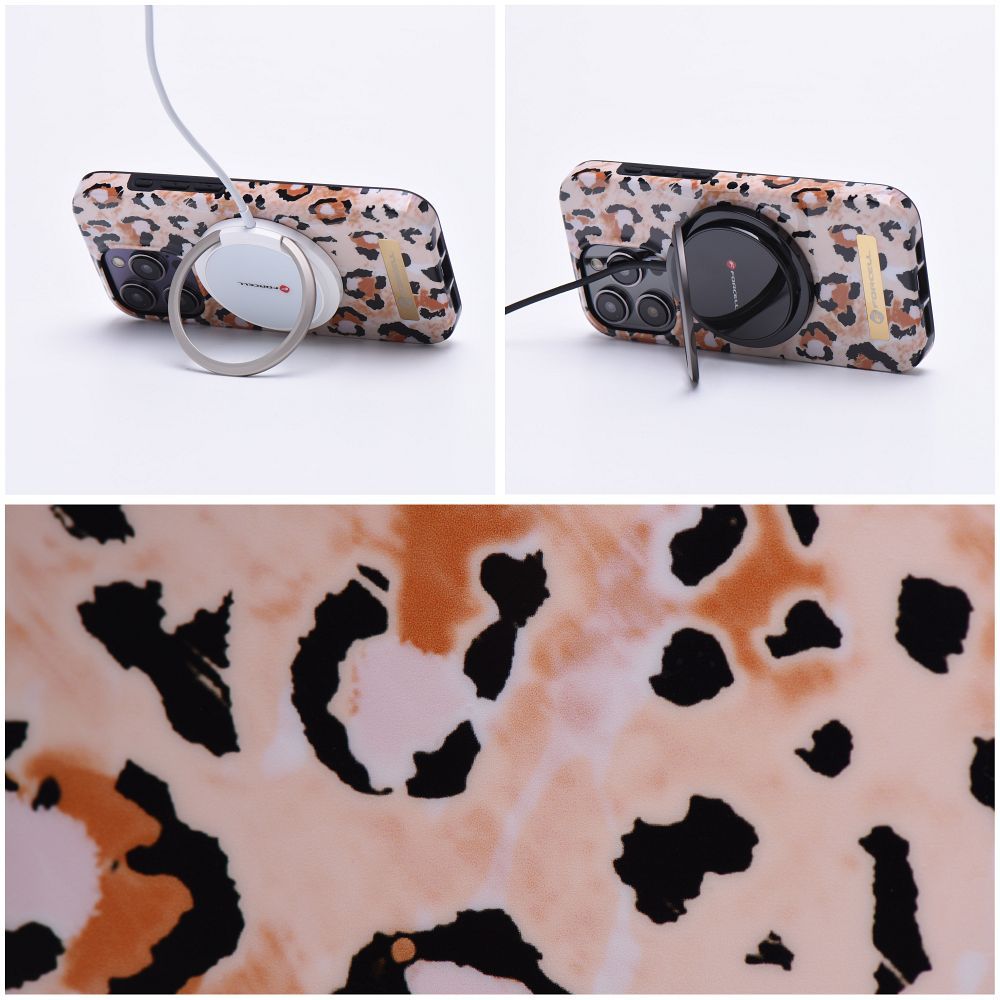 FORCELL F-PROTECT Mirage case compatible with MagSafe for IPHONE 15 Pro Max wild panther