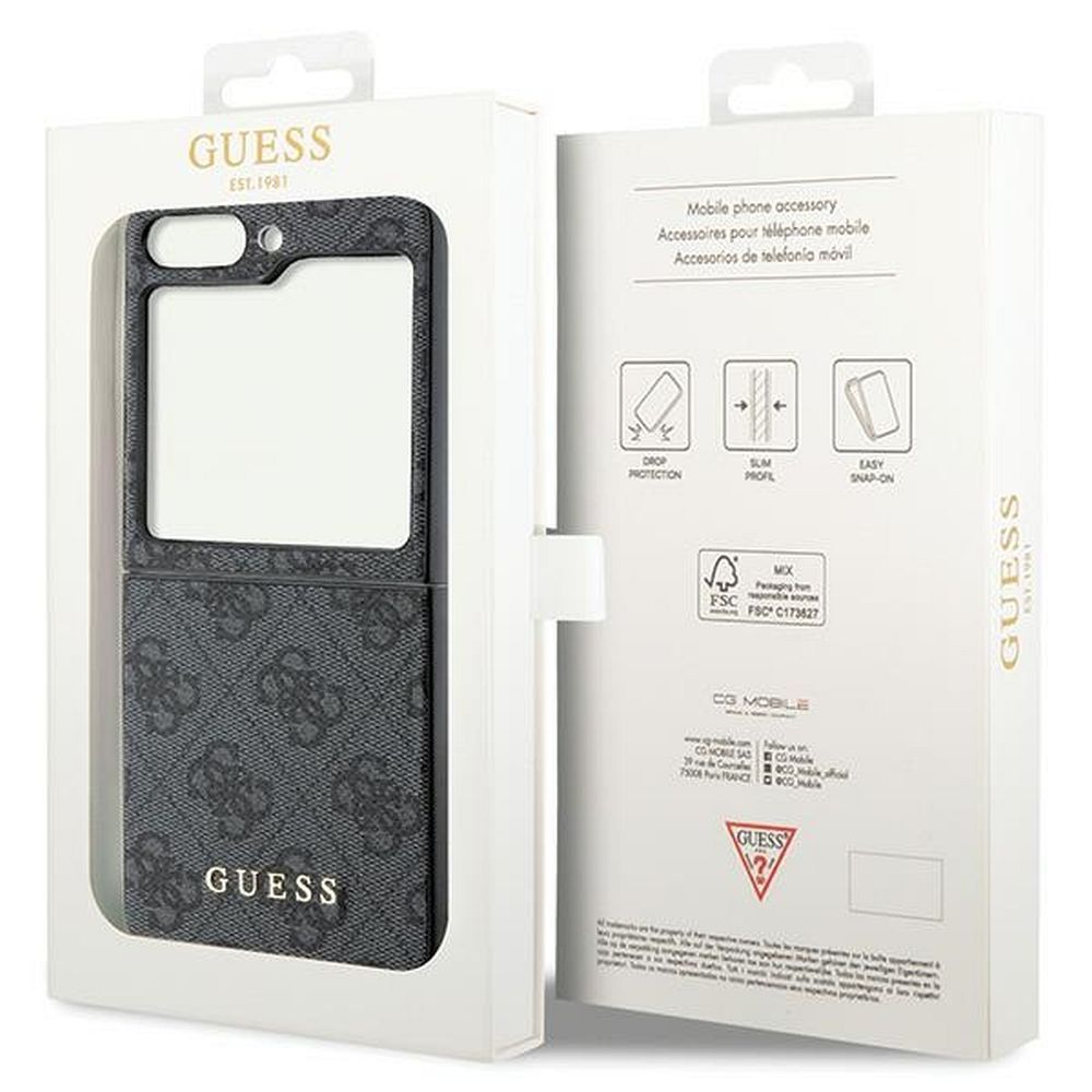 GUESS case for SAMSUNG Z Flip 5 GUHCZF5GF4GGR (4G Charm) grey
