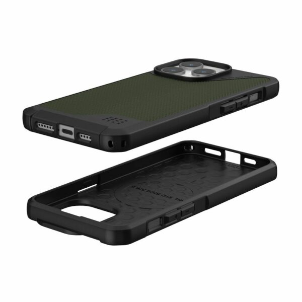 UAG Urban Armor Gear case METROPOLIS LT compatible with MagSafe for IPHONE 15 Pro Max kevlar olive