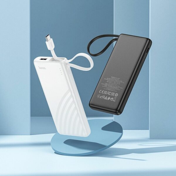 HOCO powerbank 5000 mAh with built-in cable Type C 2A J129 black