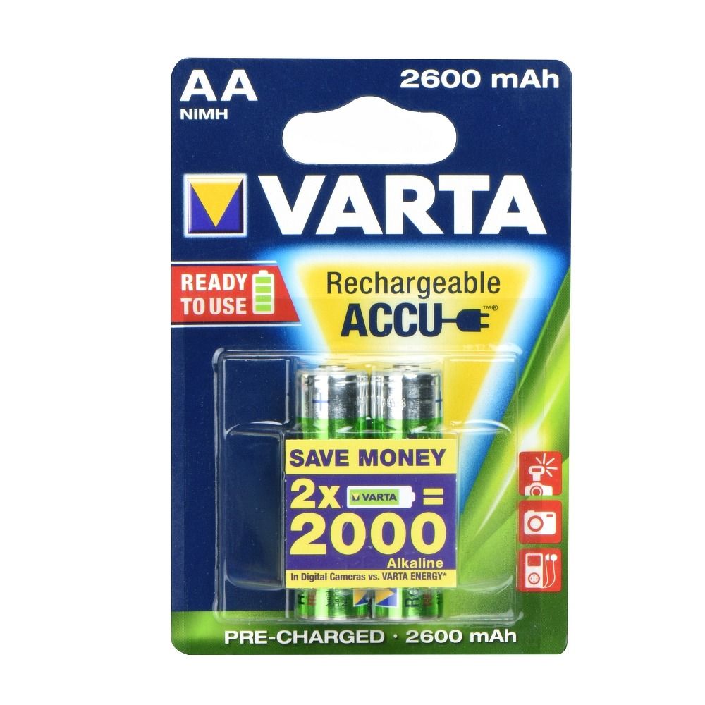 1a8e208675d6d32fc1c955dd52f6bef6 VARTA rechargeable battery R6 (AA) 2600 mAh proffesional ready 2 pcs