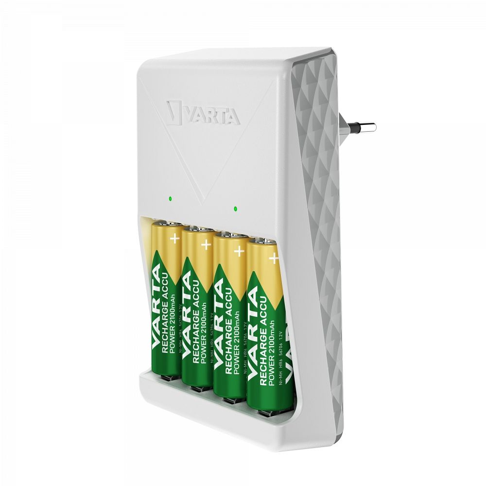 VARTA PLUG CHARGER 57657 + 4 x rechargeable battery R6 (AA) 2100mAh