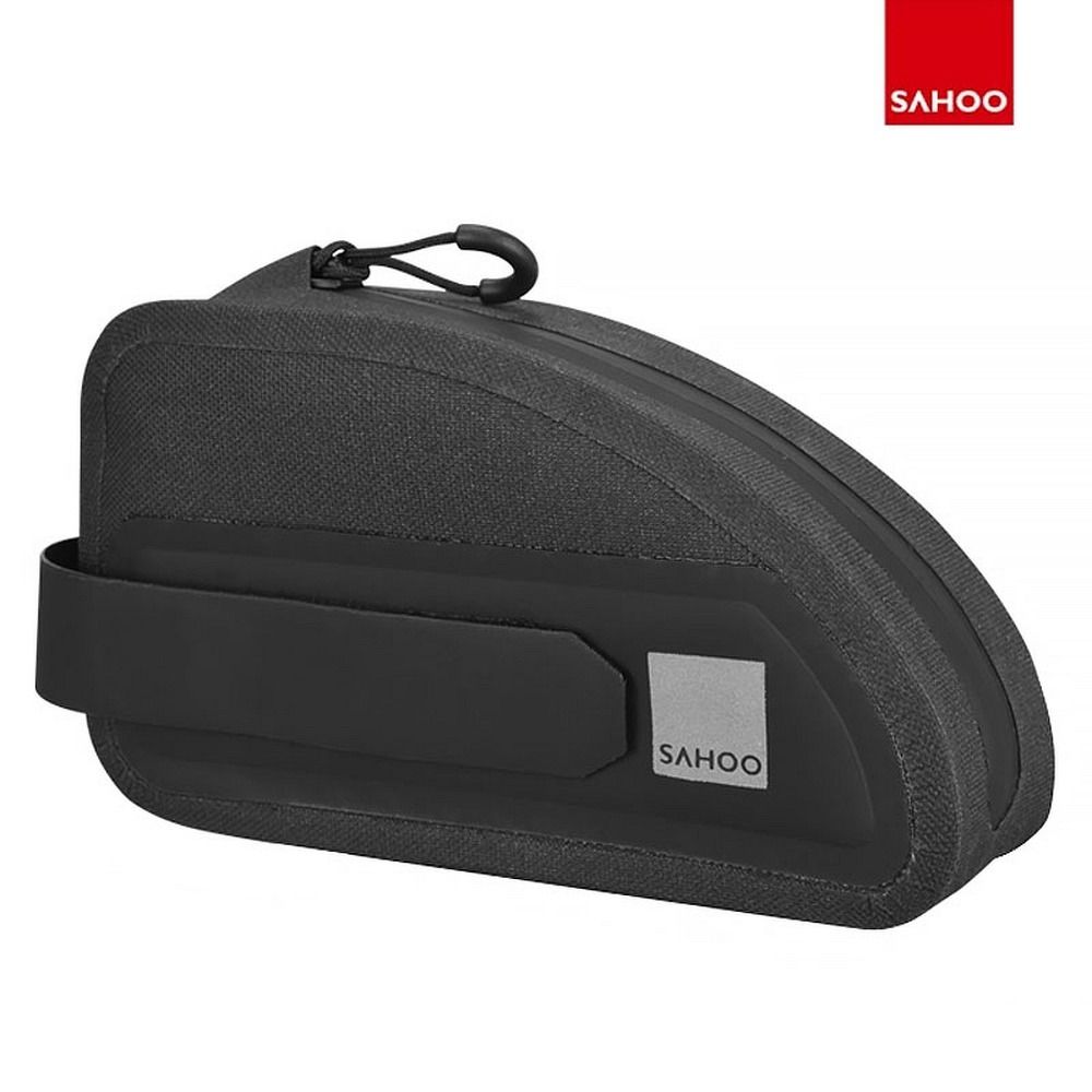 1b20e1fdf396f63f5539e0965517ecd6 SAHOO bike bag on the bicycle frame with zip 0,3L 122035 black
