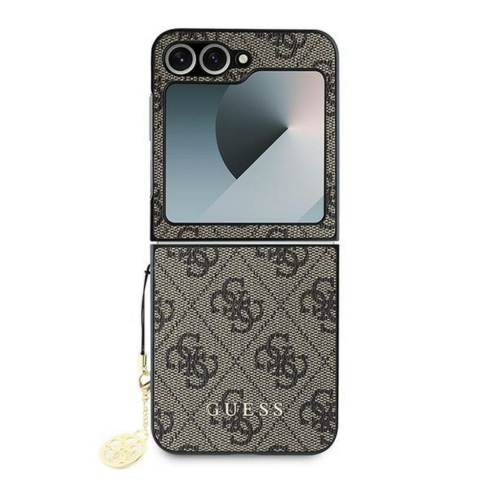 GUESS case for SAMSUNG Z Flip 6 GUHCZF6GF4GBR (HC PU 4G Charm) brown