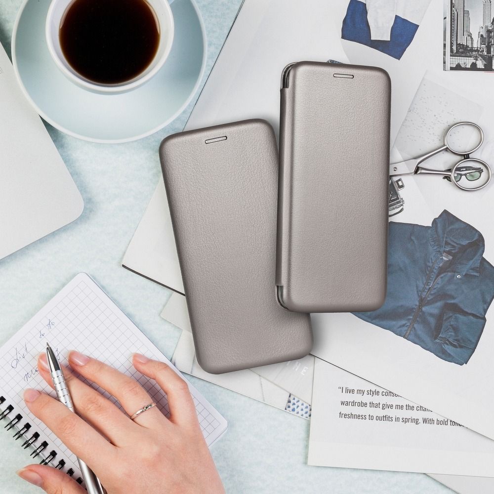ELEGANCE book case for HUAWEI P Smart 2021 grey