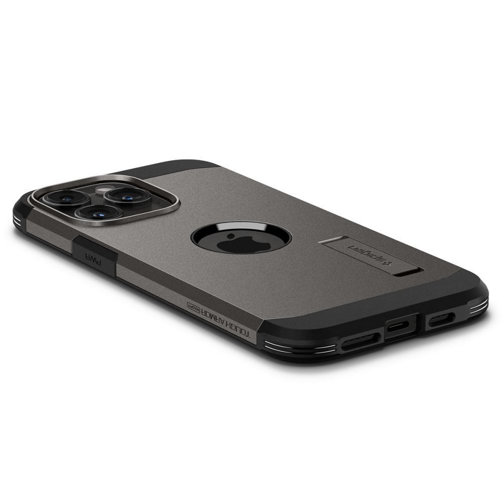 SPIGEN case TOUGH ARMOR MAG compatible with MagSafe for IPHONE 15 Pro gunmetal