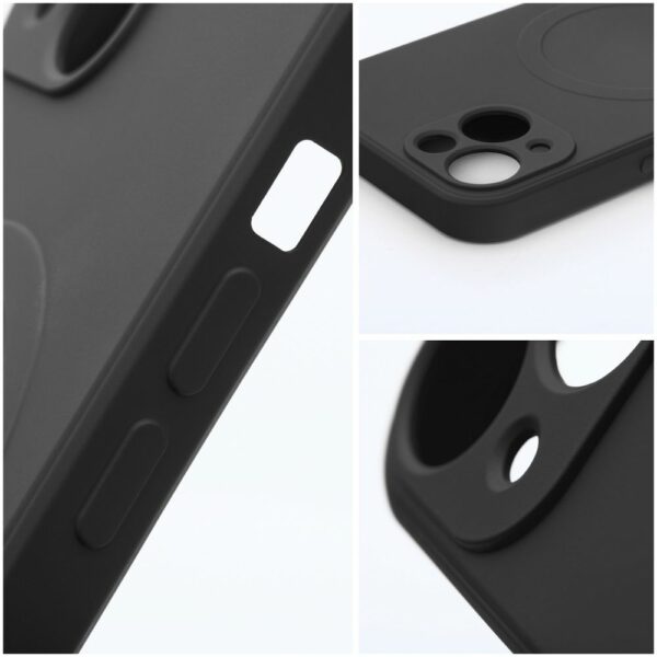 SILICONE MAG COVER case compatible with MagSafe for SAMSUNG S25 black