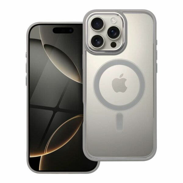 COLOR EDGE MAG COVER case compatible with MagSafe for IPHONE 16 Pro Max titatnium grey