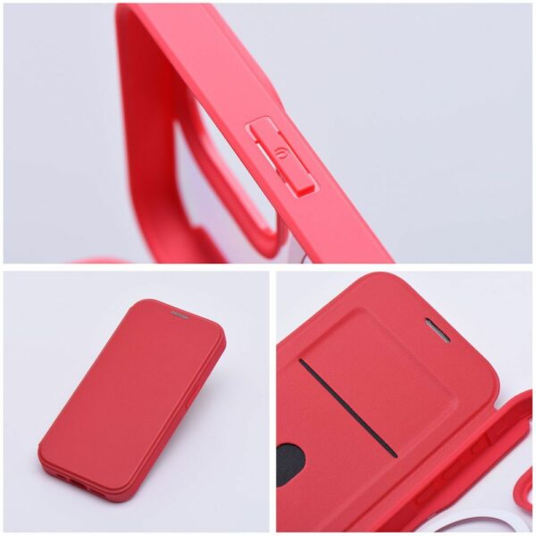 SMART MAG Book case compatible with MagSafe for IPHONE 16 Pro Max red