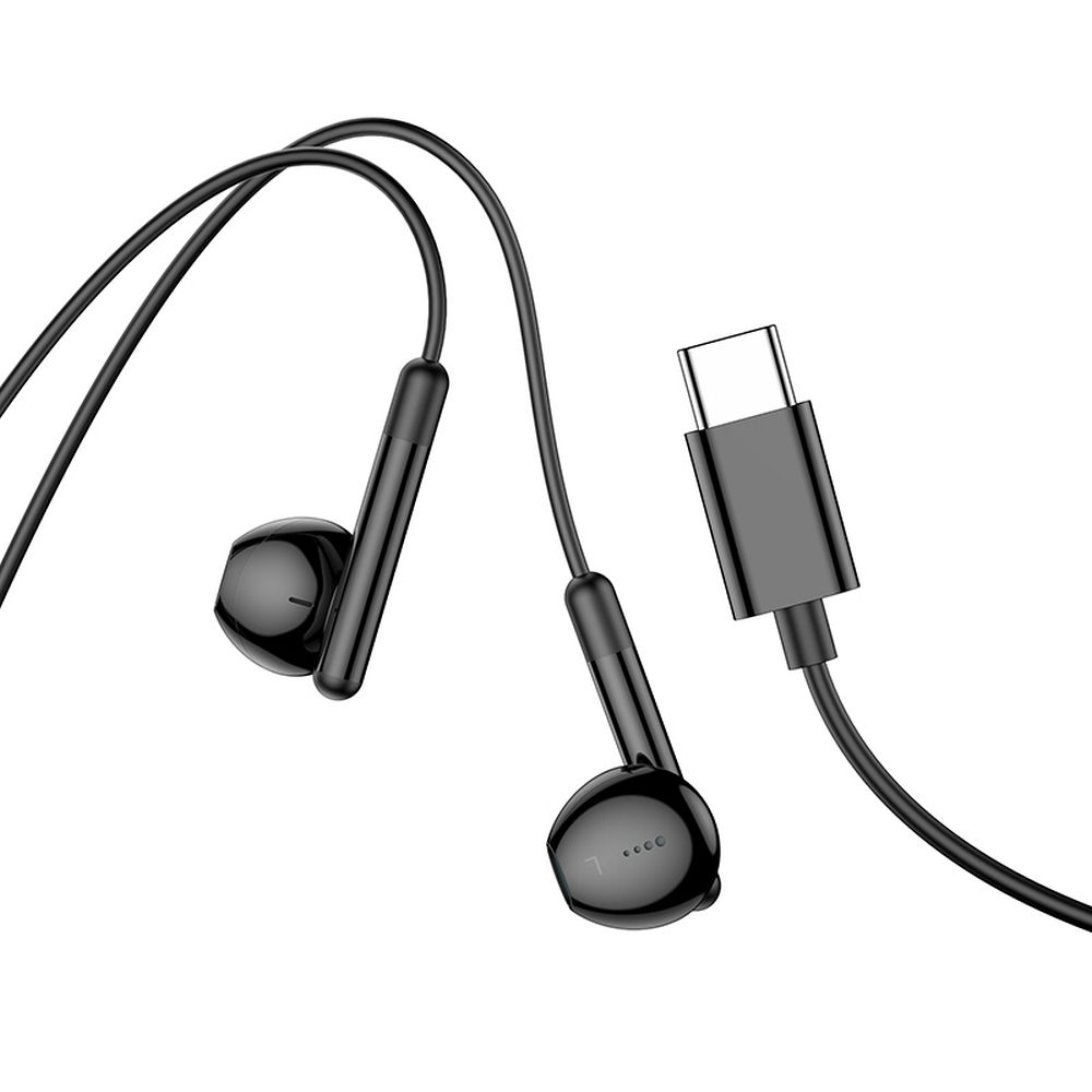HOCO wire earphones Type C with microphone M93 black