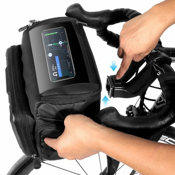 WILDMAN traveling bag for bike handlebars with zipper GS6 4L ( 4 "- 7" ) black