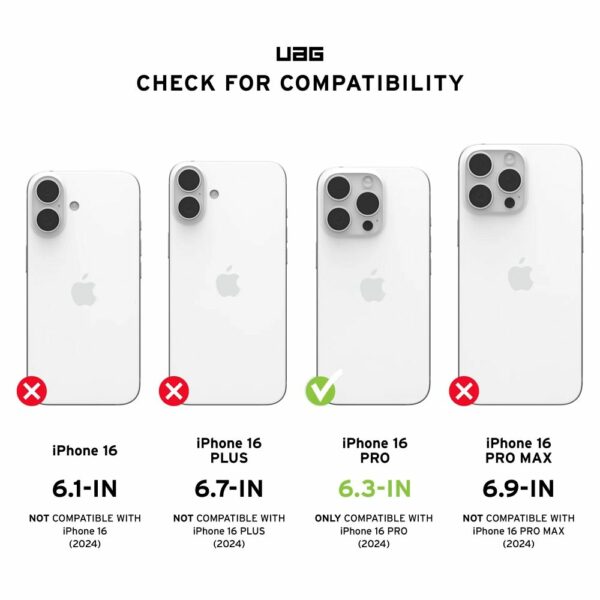 UAG Urban Armor Gear case PLYO for IPHONE 16 Pro Max ice