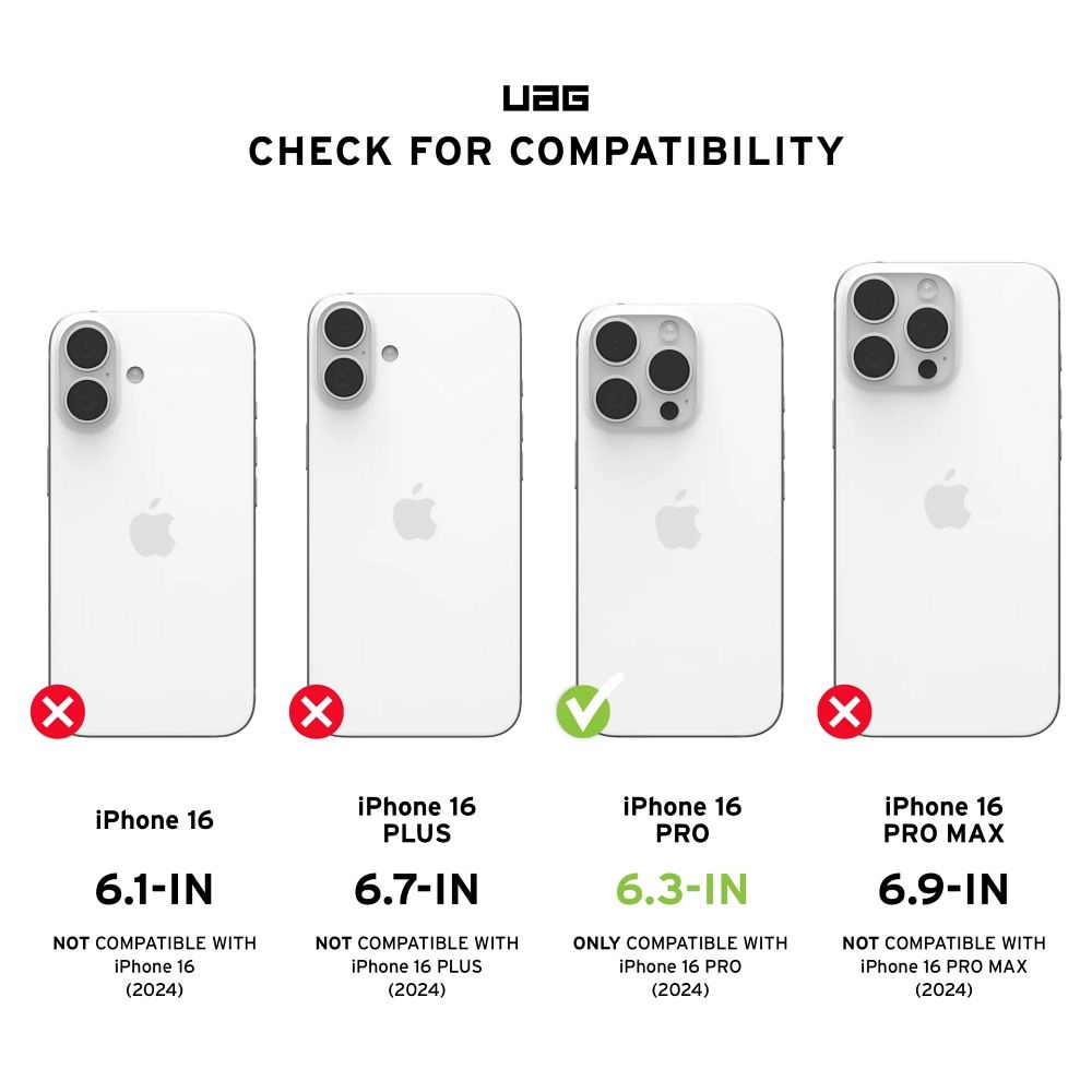 UAG Urban Armor Gear case PLYO for IPHONE 16 Pro Max ice