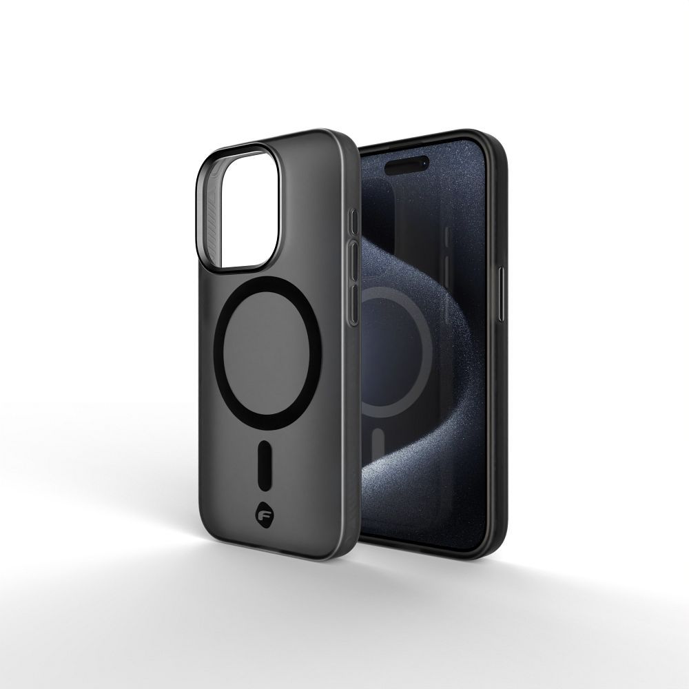 FORCELL F-PROTECT Levels with Dual Layer 4D technology, Military Drop-Test compatible with MagSafe for IPHONE 16 PLUS smoky black
