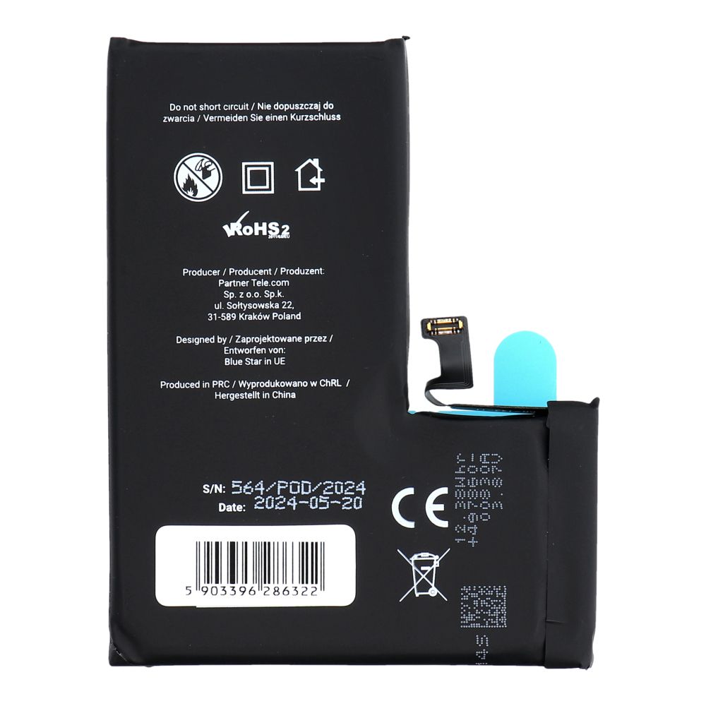 1e54ad92bd860290e8b80d8005e2f0e2 BLUE STAR HQ battery for IPHONE 14 Pro 3200 mAh